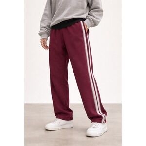 GU x UNDERCOVER Sweatpants Burgundy Track Stripe Joggers Size M Japan Collab
